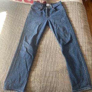 DUER High Rise, Mid-weight, Button-fly Performance Denim 27 waist x 29 long